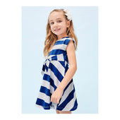 Mayoral Girls Blue Stripe Dress